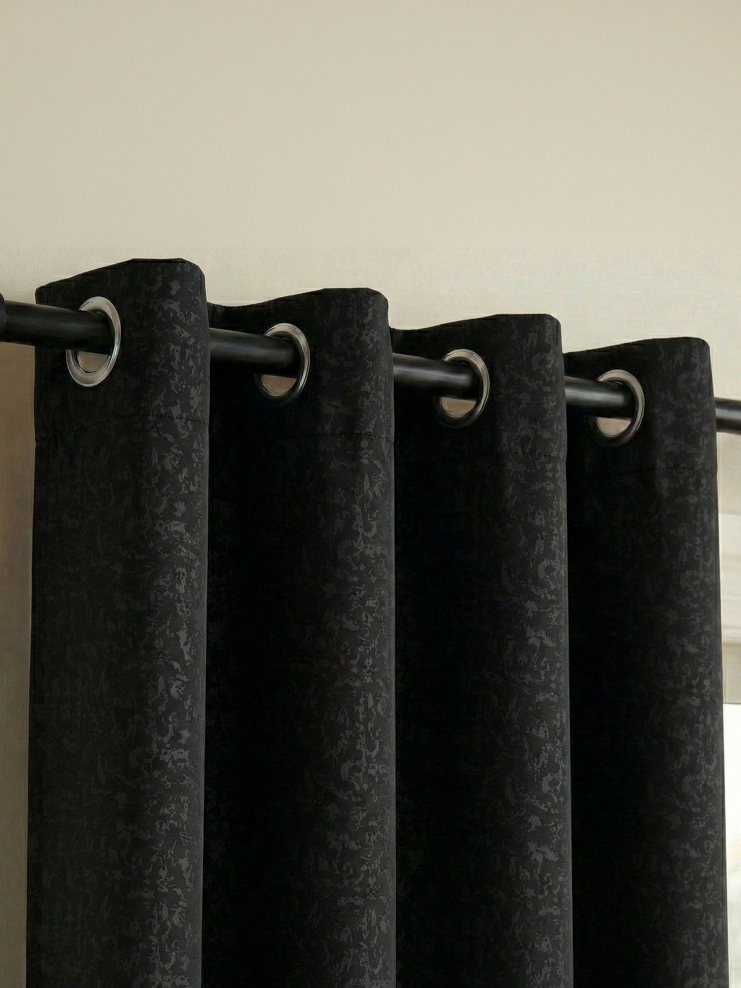Home Spark Black Black Out Window Curtain