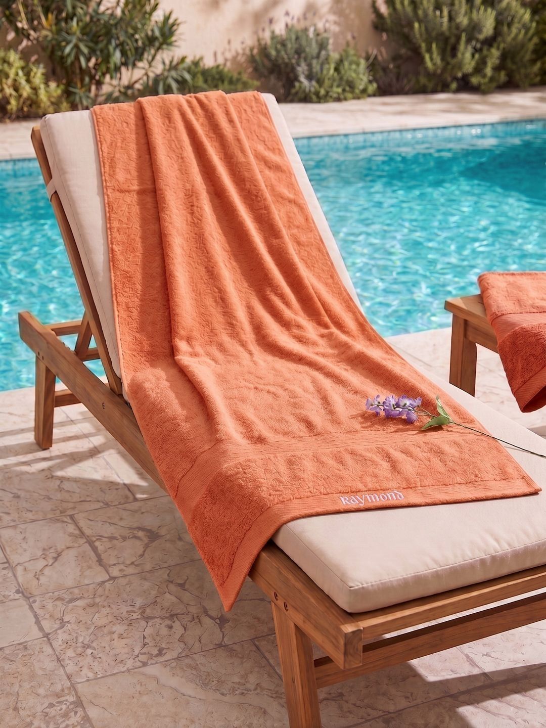 Raymond Home Raymond Home Orange Pure Cotton 380 GSM Pool Towel