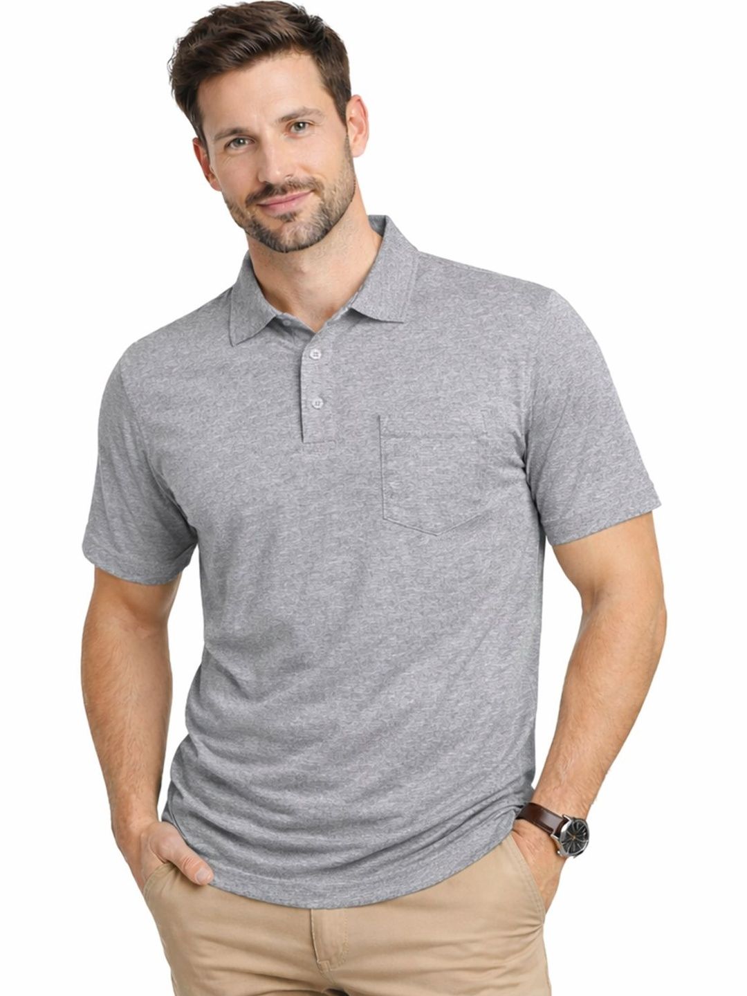 Peerless Wear Men Polo Collar Pockets T-shirt