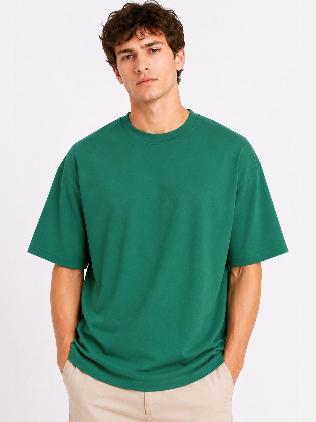 SZN Men Oversized Green T-shirt