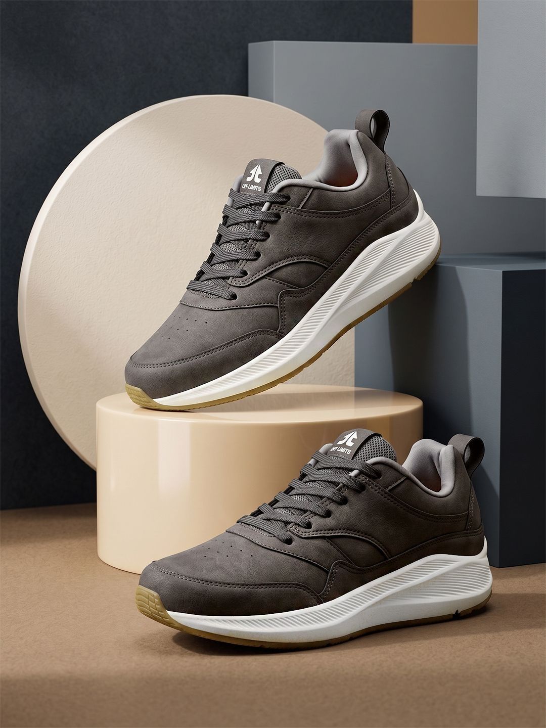 OFF LIMITS Men Grey Running Non-Marking Shoes