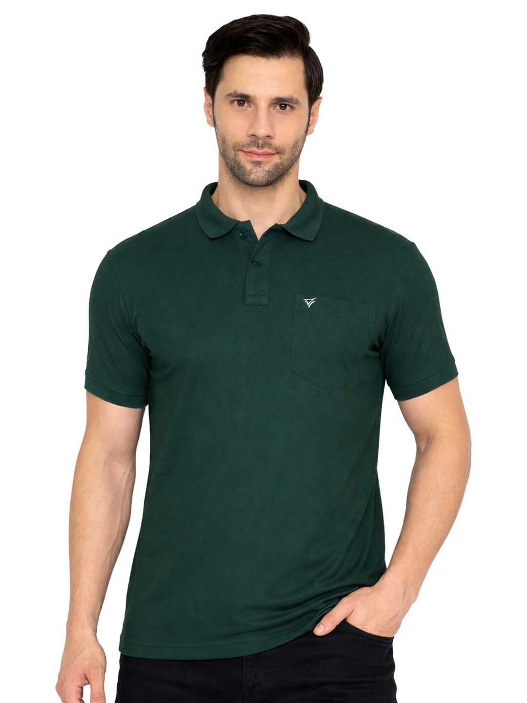NEVA Men Solid Polo Collar Regular Fit T-Shirt