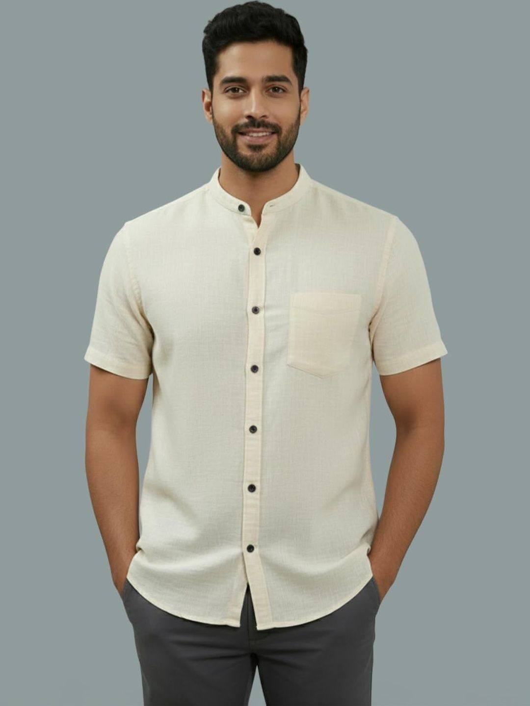 BULL FIRE Men Smart Slim Fit Casual Shirt