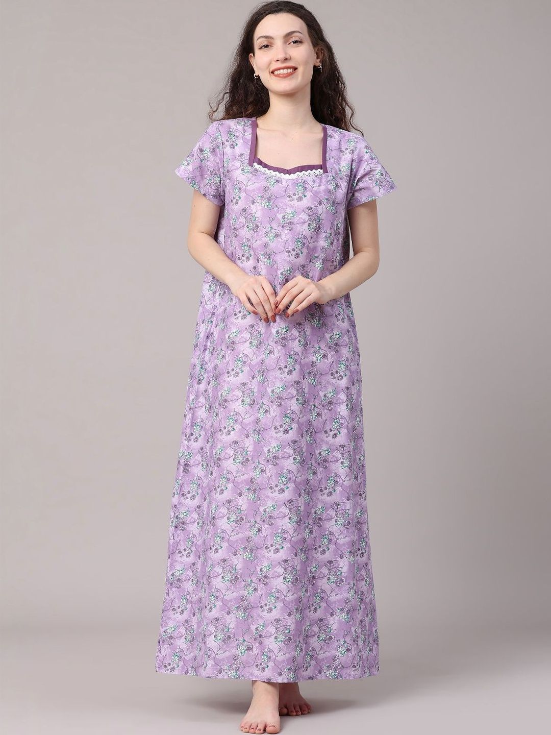 V-Mart V-Mart Printed Maxi Nightdress