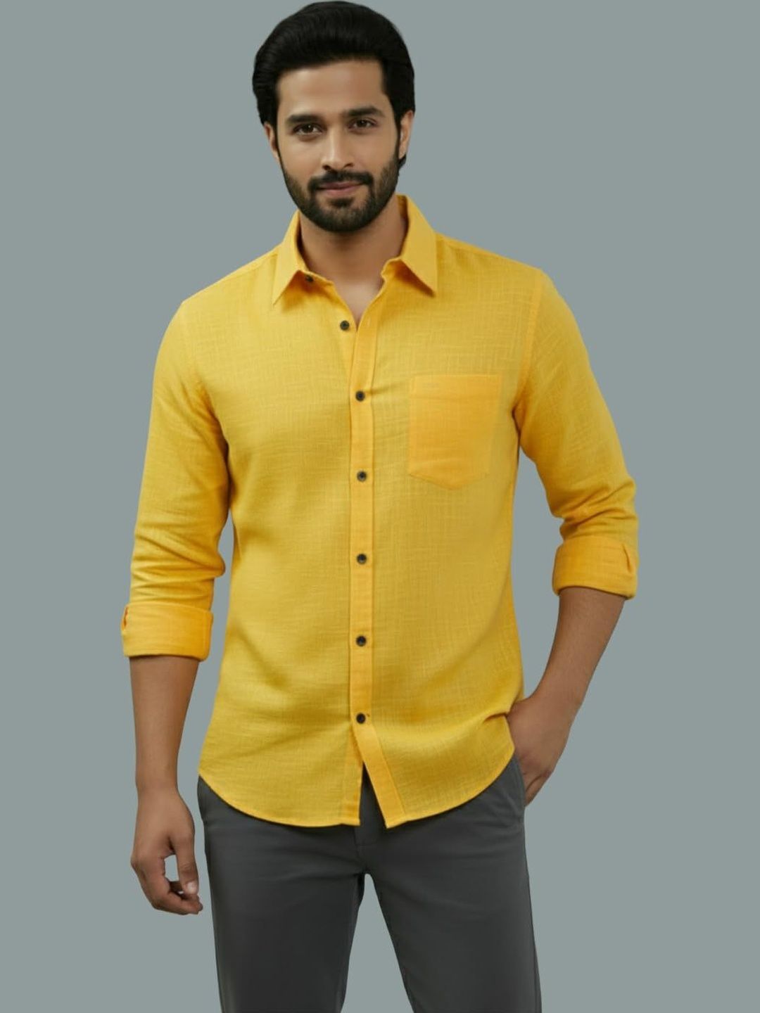 BULL FIRE Men Smart Slim Fit Casual Shirt