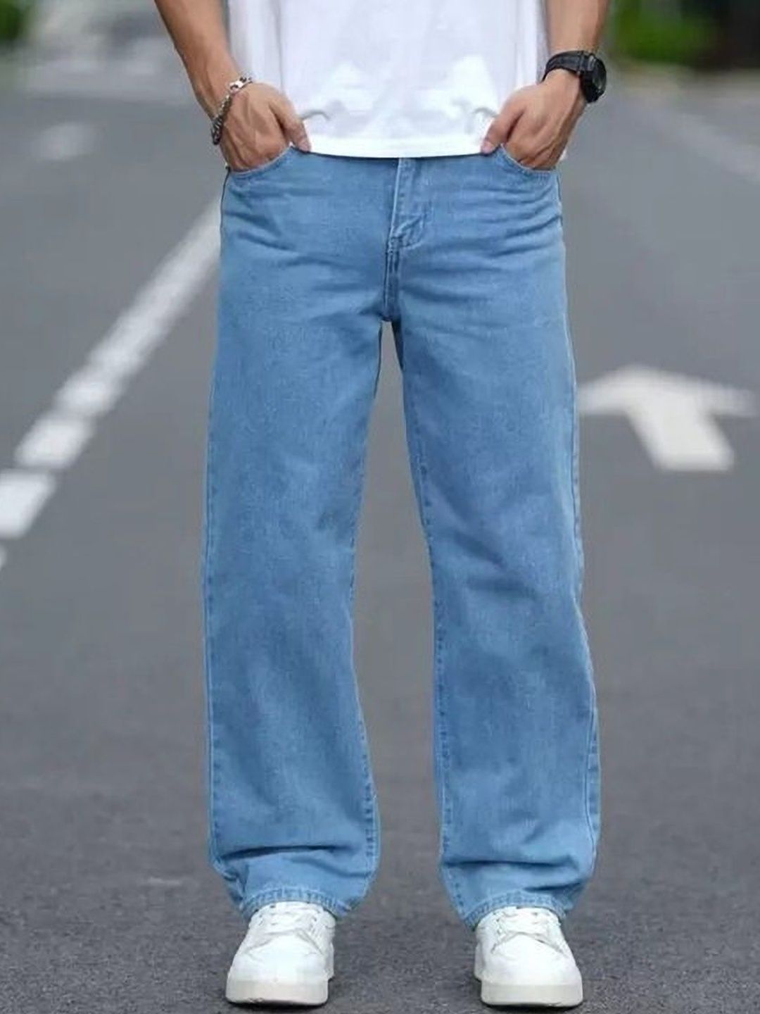 VORNIX DENIM Men Relaxed Fit Mid-Rise Stretchable Jeans