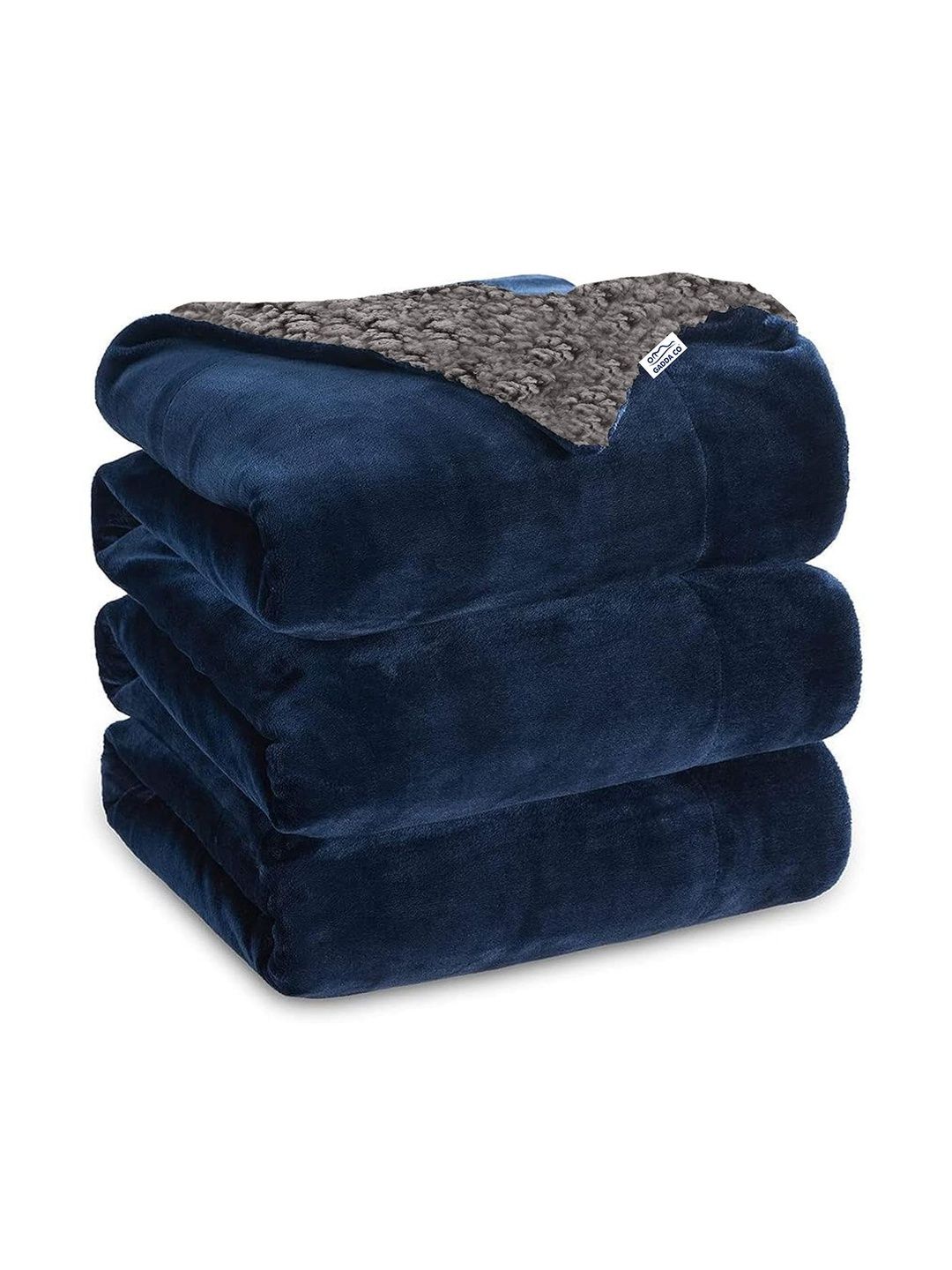 GADDA CO GADDA CO Blue & Black Fleece 233 GSM Blanket