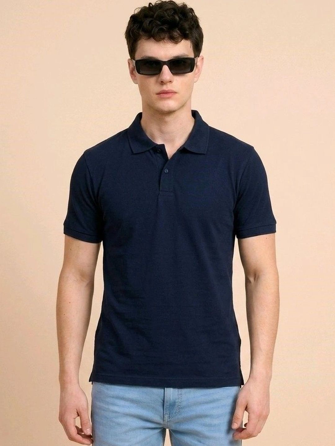 Roadster Men Polo Collar T-shirt