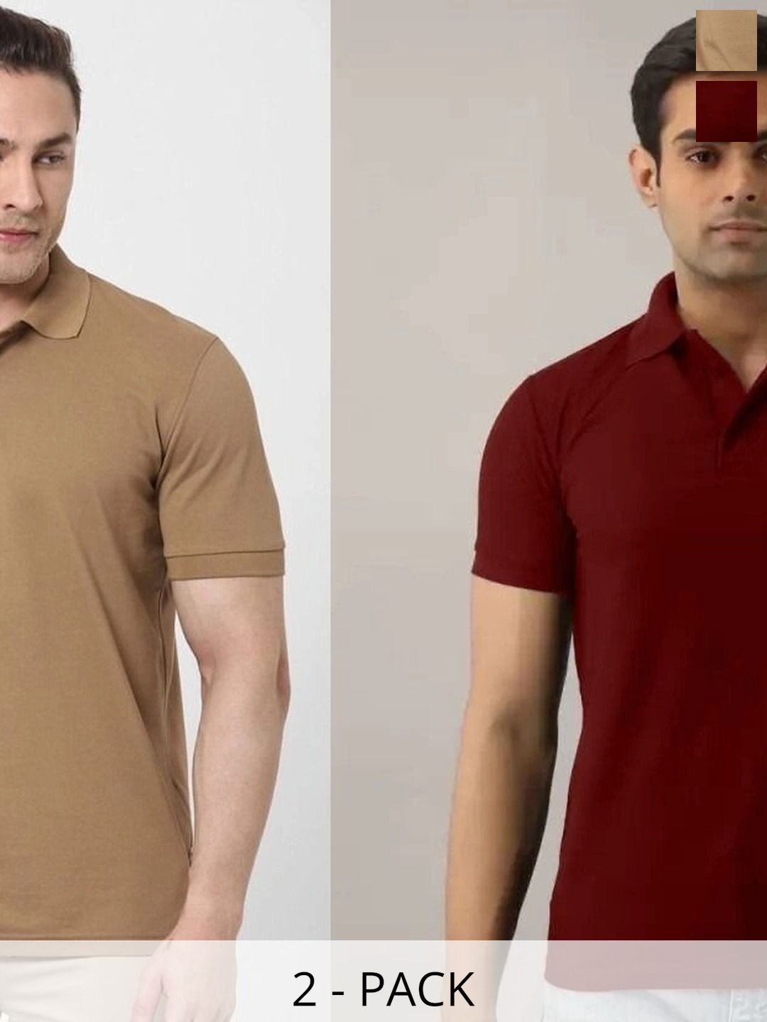 PIXFAB Men 2 Polo Collar Abzorb T-shirt