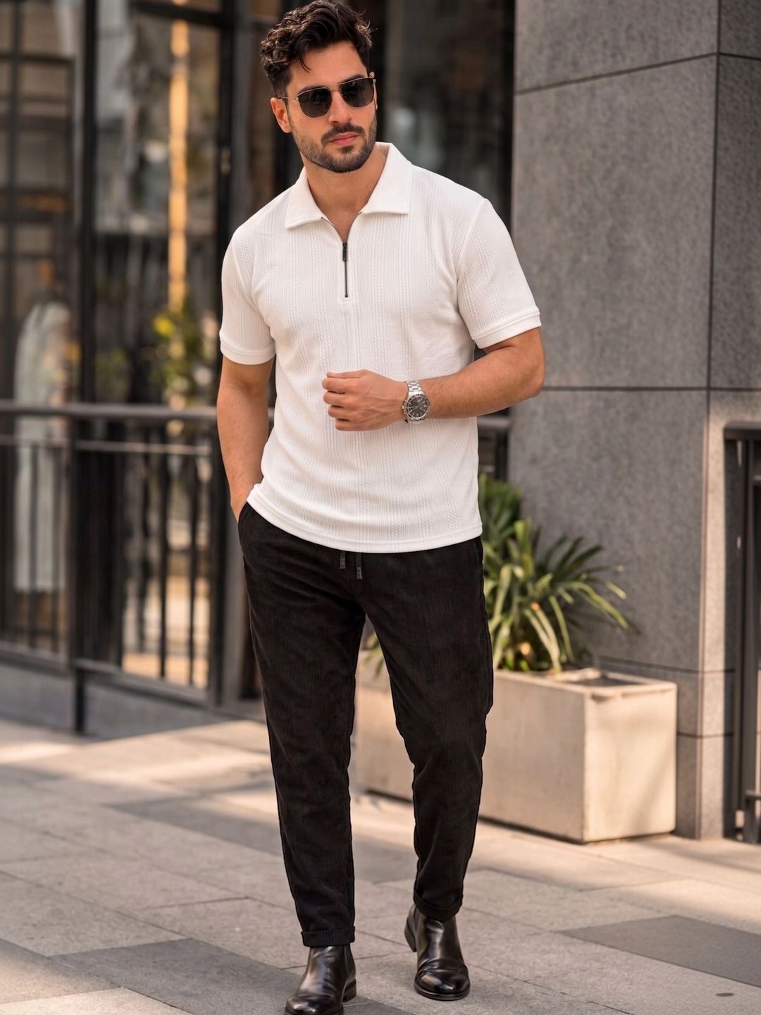 MaverIQ Men Polo Collar T-shirt