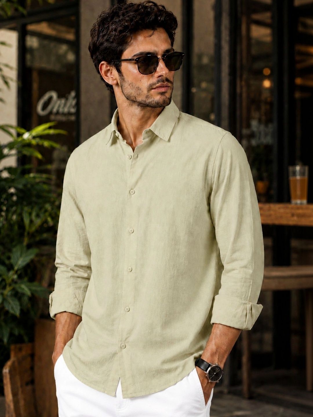 Maniac Men Nylon Casual Shirt