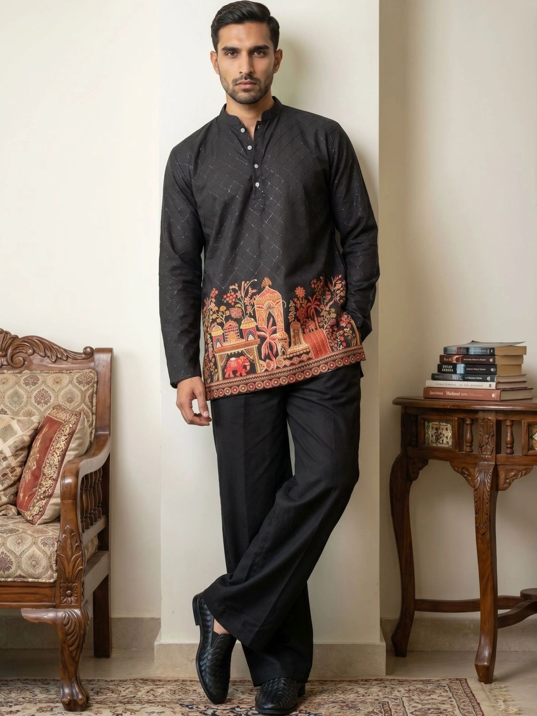 Anouk Anouk Men Ethnic Motifs Regular Kurta with Trousers