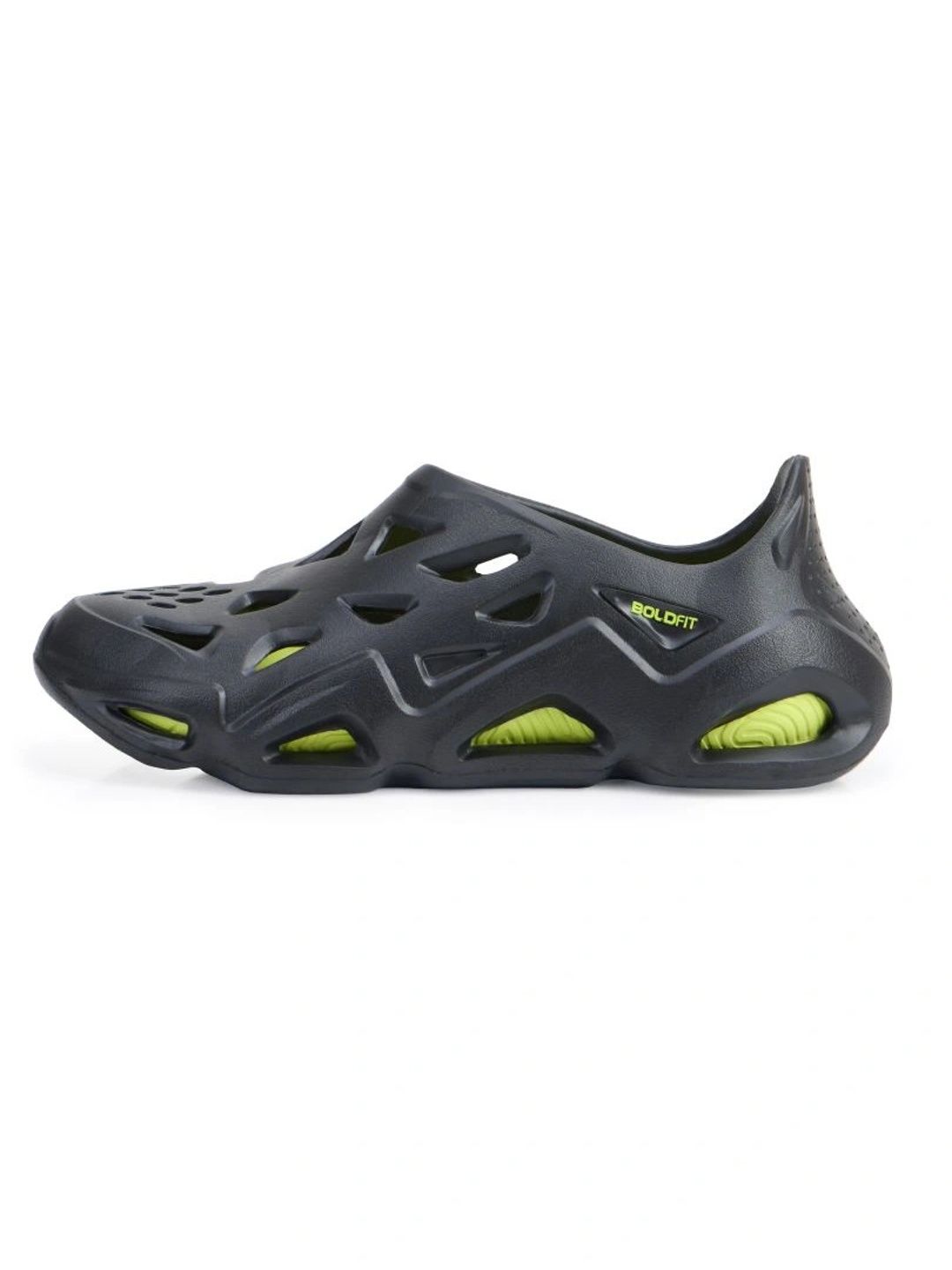 BOLDFIT Men Black Neon Dripz Eva Moulded Clogs