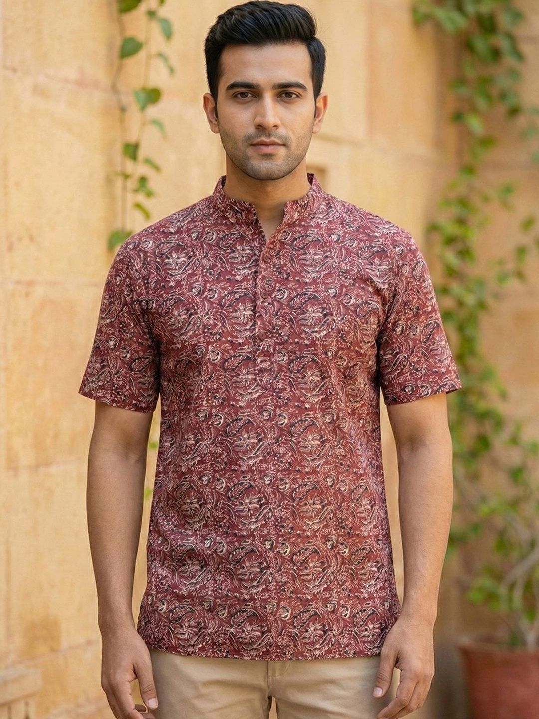 House of Pataudi Men Ethnic Motifs Printed Kurta