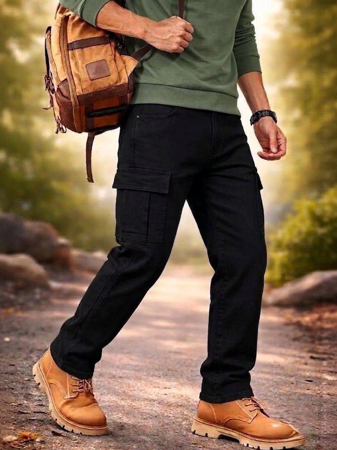 Niffar Fashion Men Mid-Rise Coated Jeans
