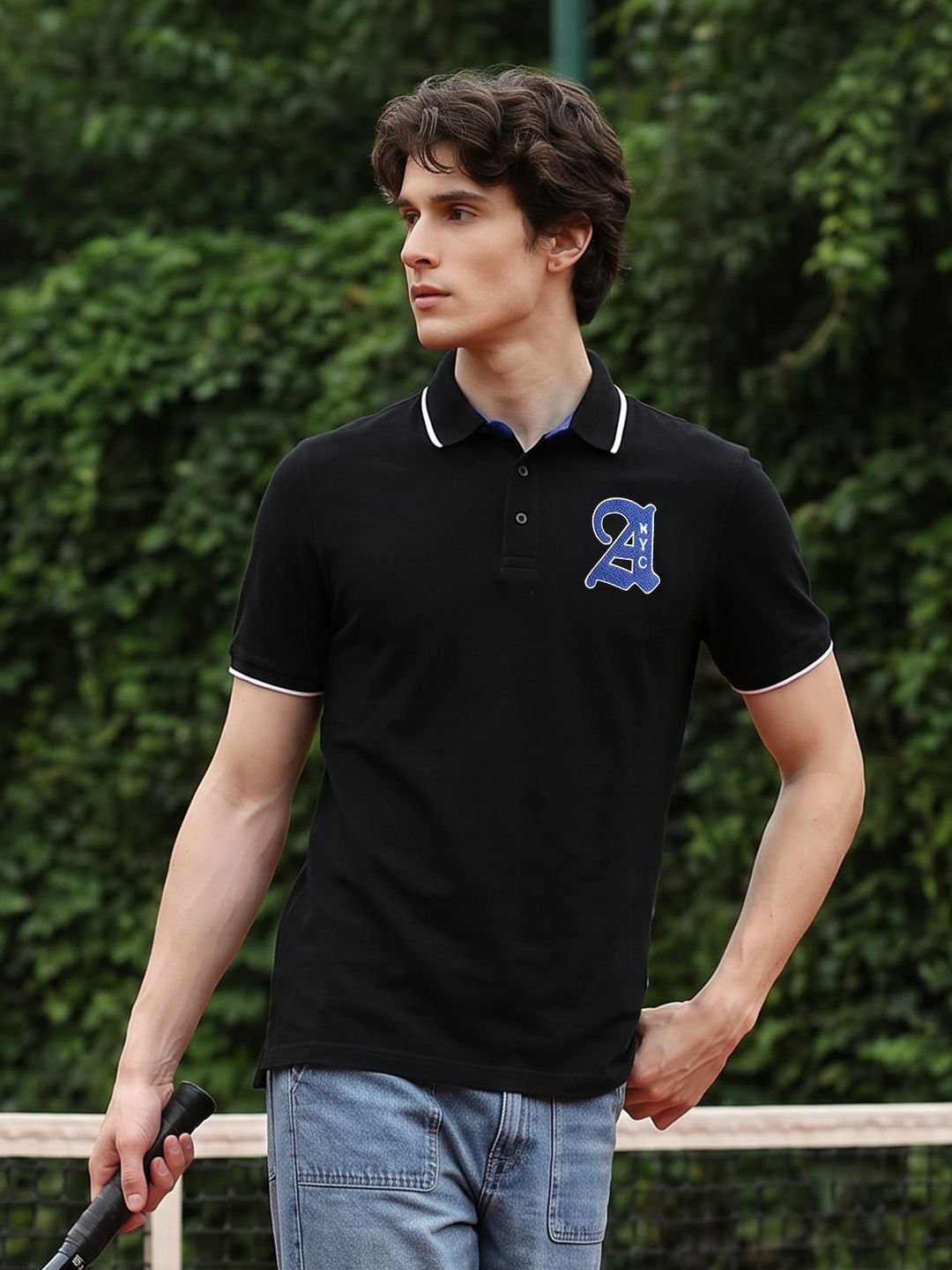 Aeropostale Polo Collar Brand Logo Printed Pure Cotton T-shirt