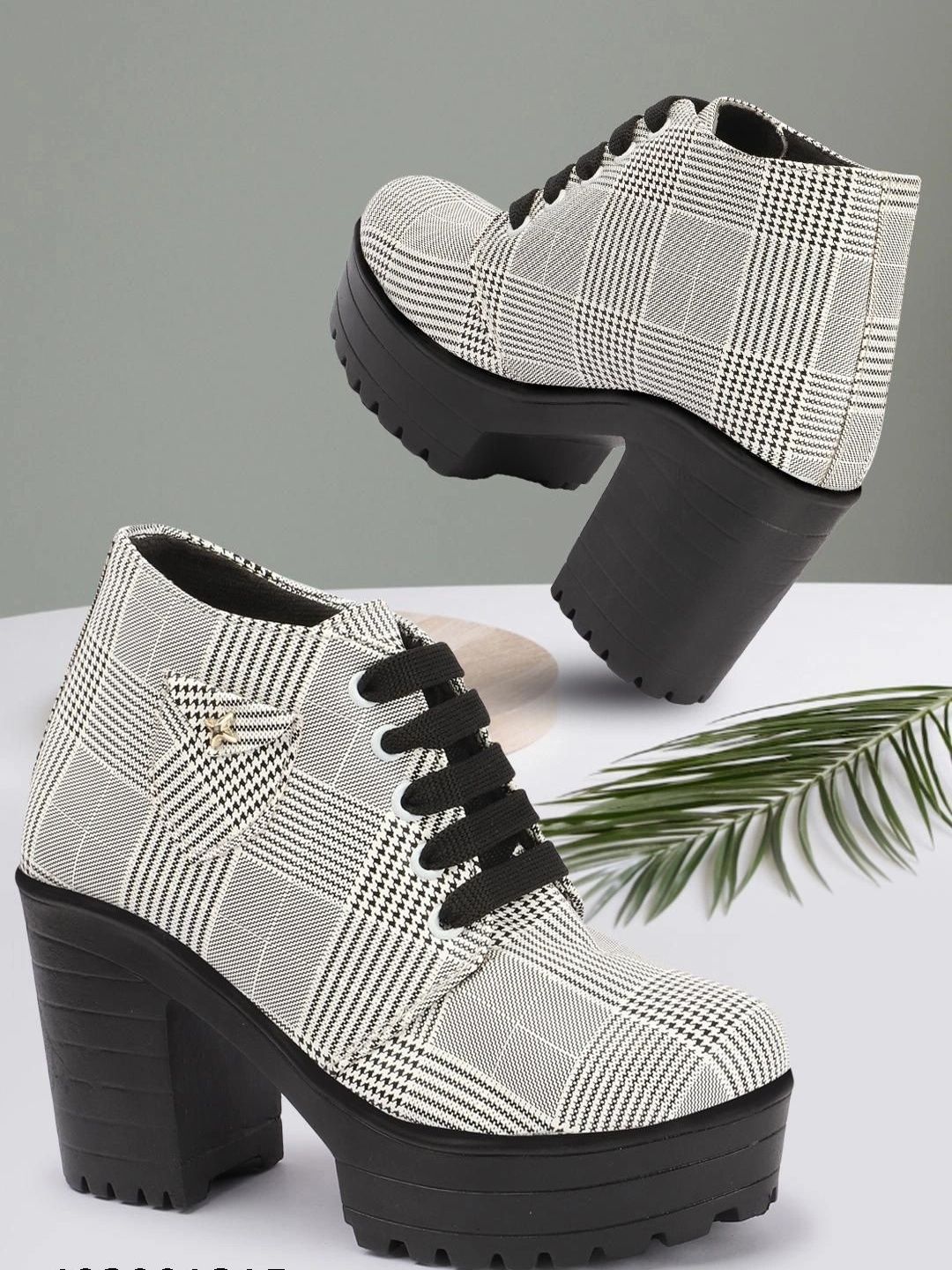 Sleek Step Sleek Step Women Printed Round Toe Lace-Ups Regular Boots