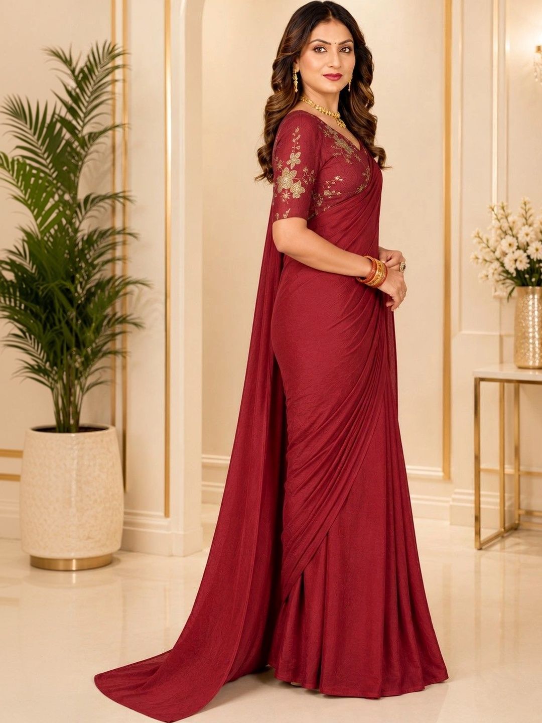 Nari Saree Nari Saree Floral Embroidered Designer Sarees