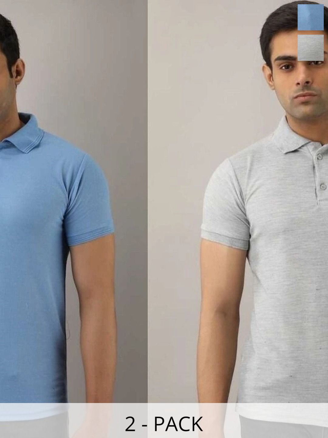 PIXFAB Men 2 Polo Collar Abzorb T-shirt