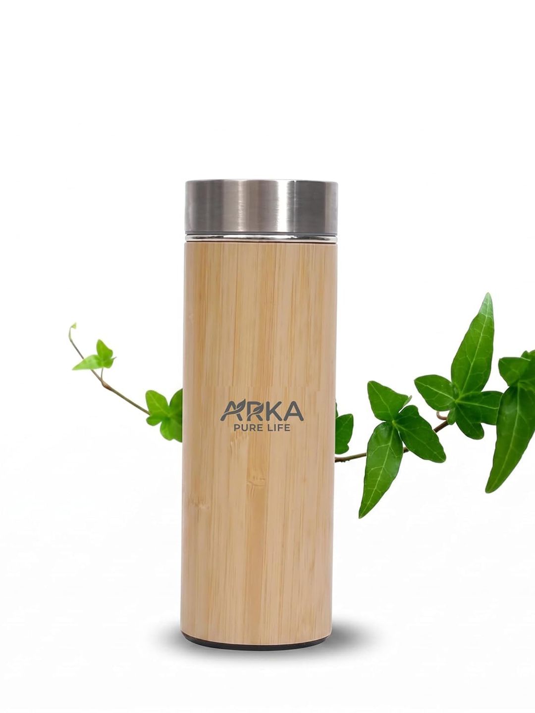 Arka Pure Life Brown Bamboo Water Bottle - 450 ml