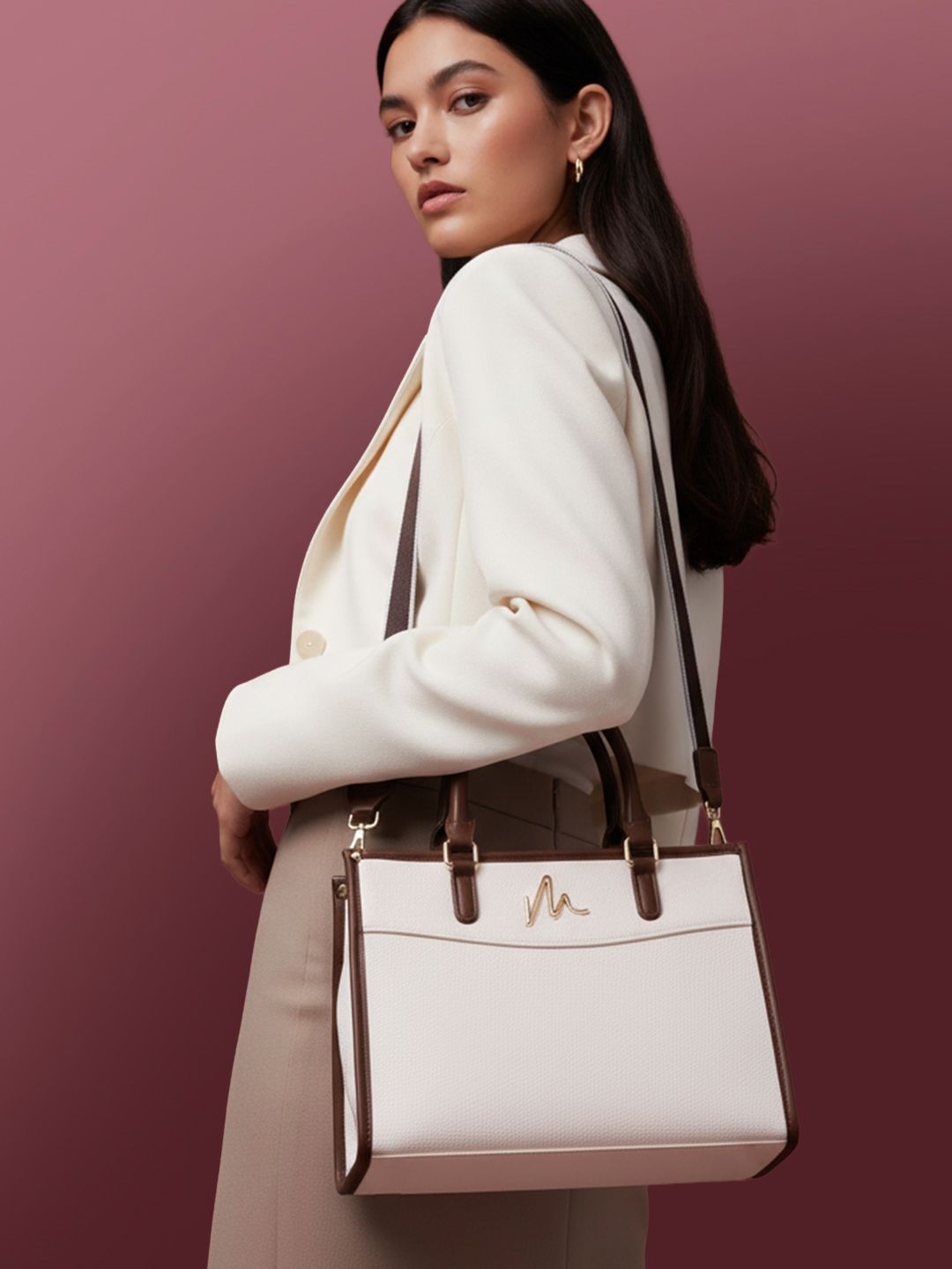 MAEJOY MAEJOY Textured Structured Handheld Bag