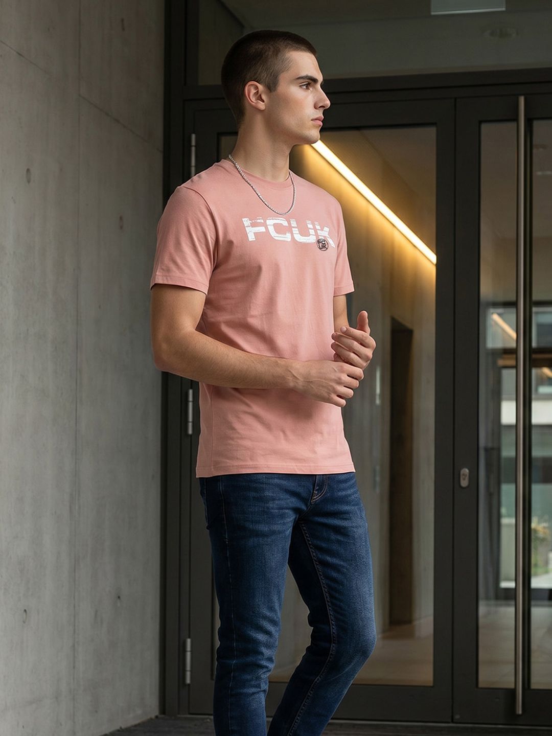 FCUK Brand Logo Printed T-shirt