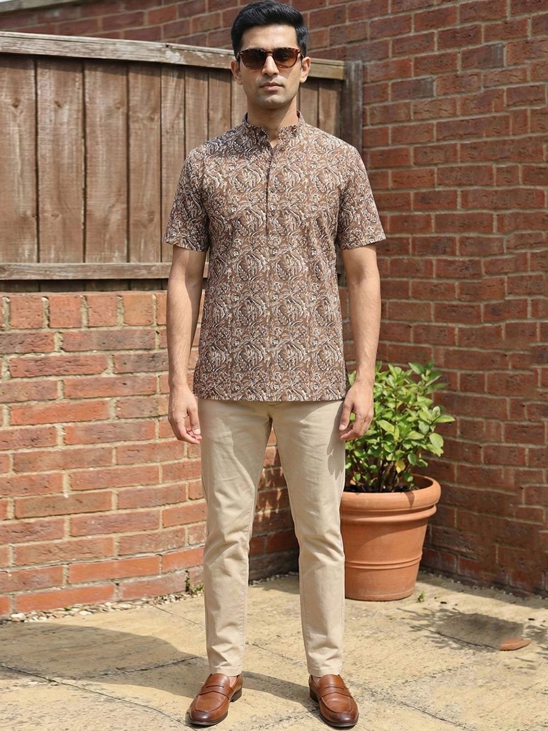 House of Pataudi Men Ethnic Motifs Printed Indie Prints Kurta