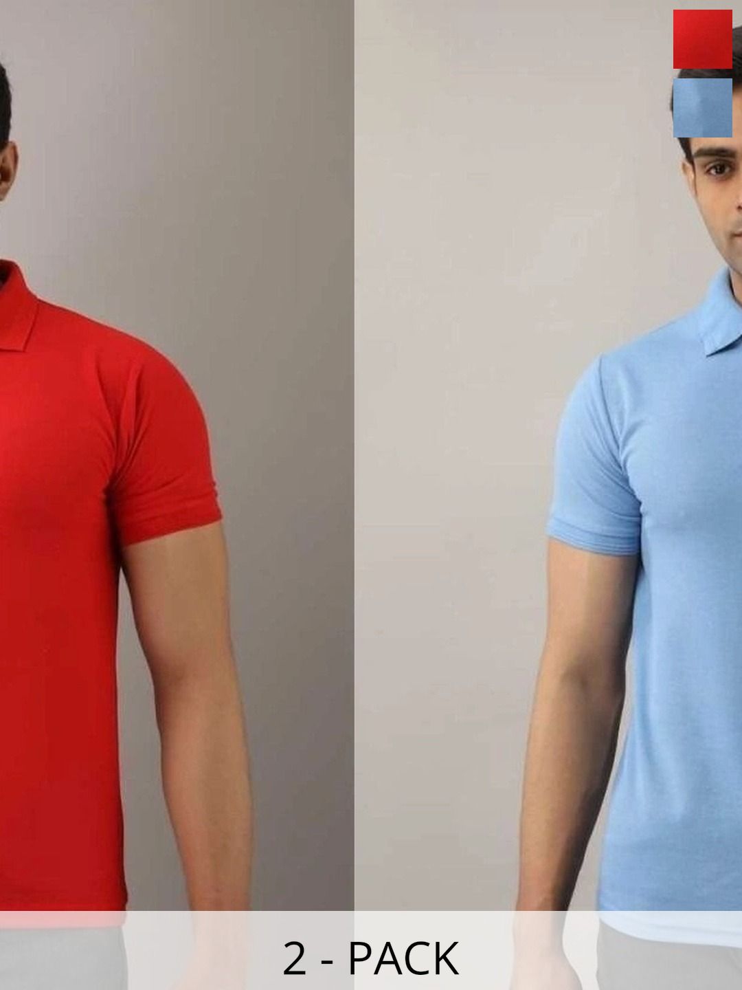 PIXFAB Men 2 Polo Collar Abzorb T-shirt