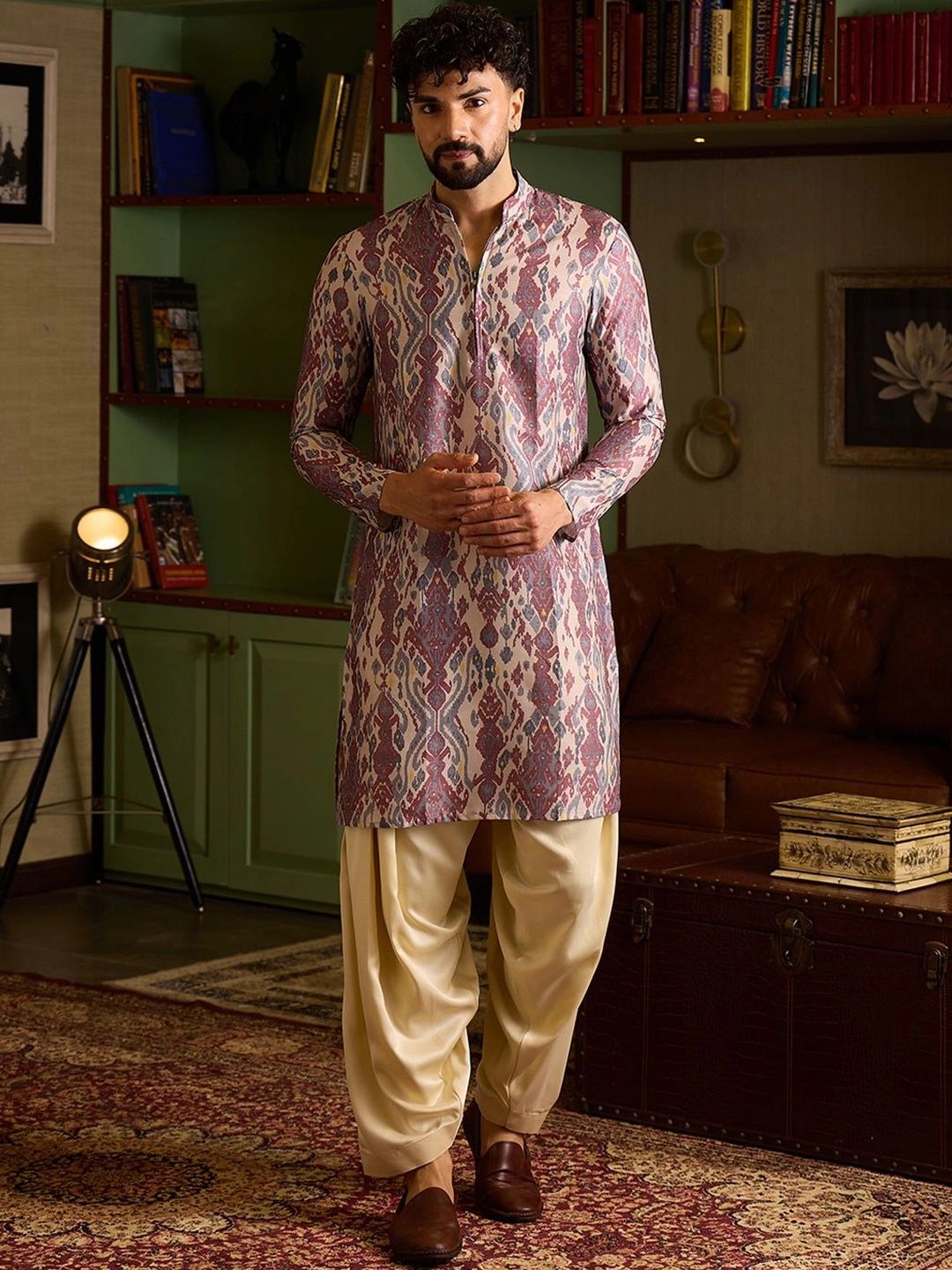 House of Pataudi Men Ethnic Motifs Kurta