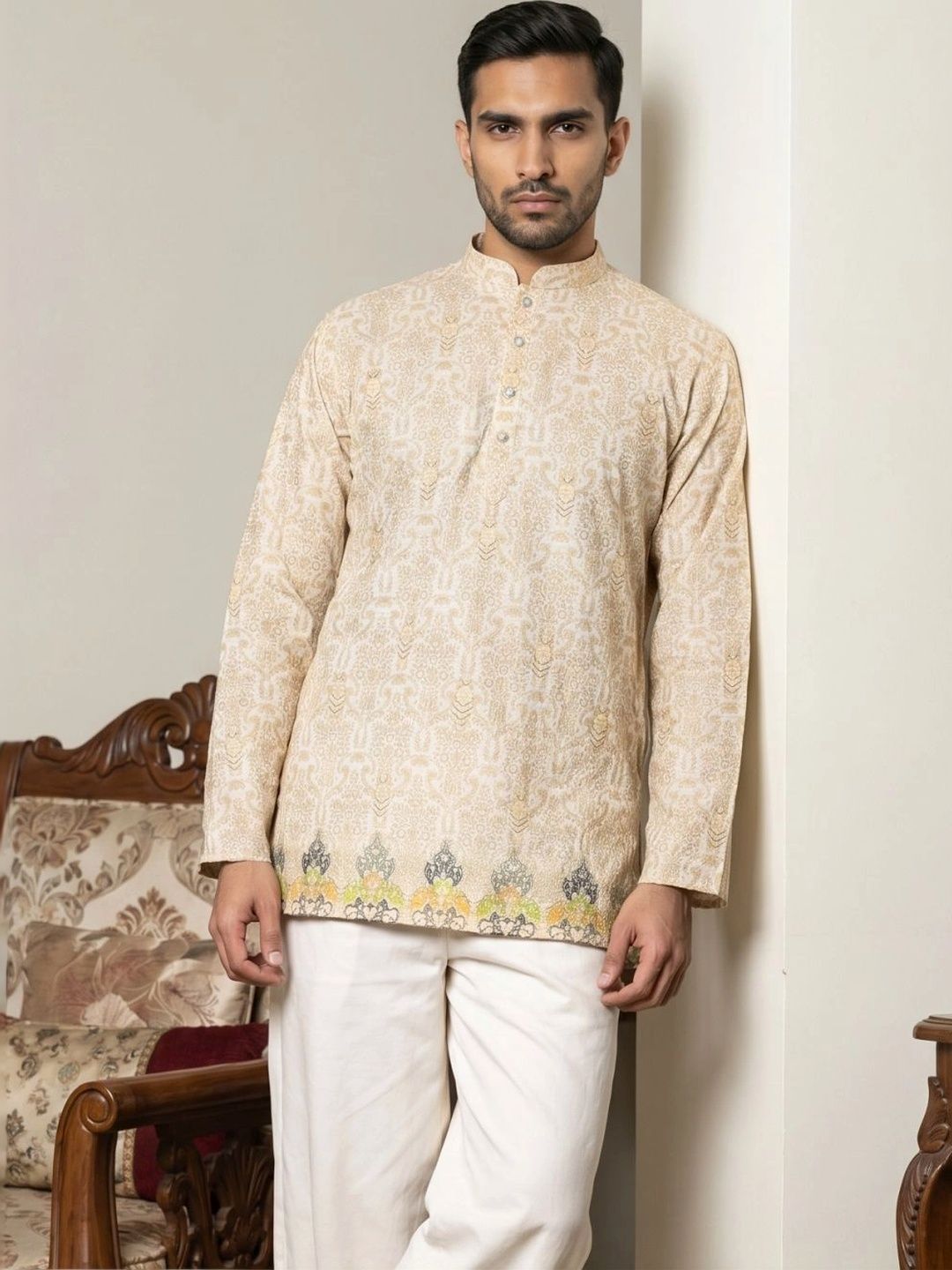 Jompers Men Ethnic Motifs Printed Kurta