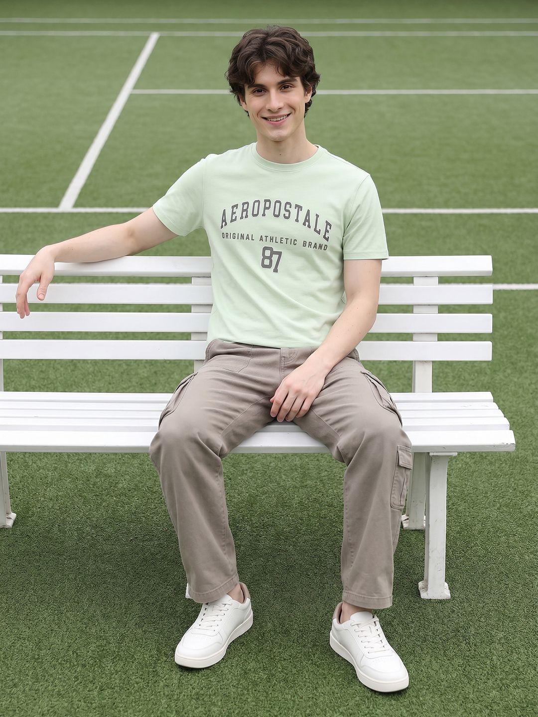 Aeropostale Typography Printed Pure Cotton T-shirt
