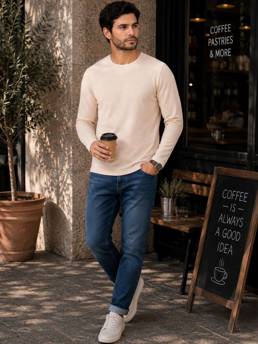 XENOR Men Slim Fit T-shirt