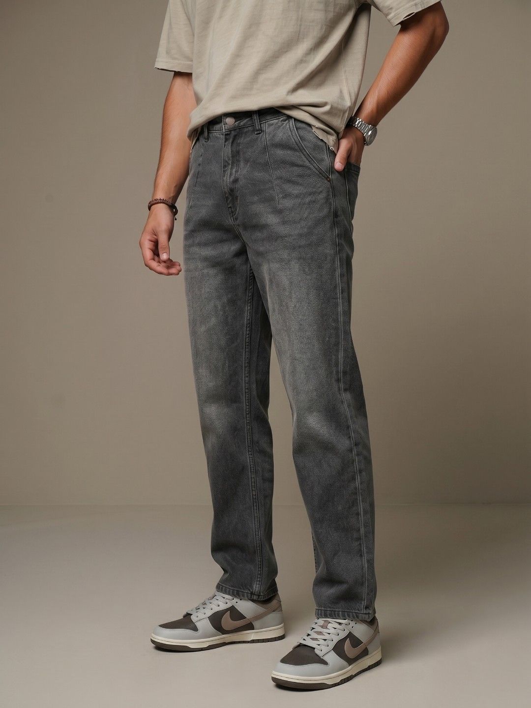 glitchez Men Straight Fit Light Fade Jeans