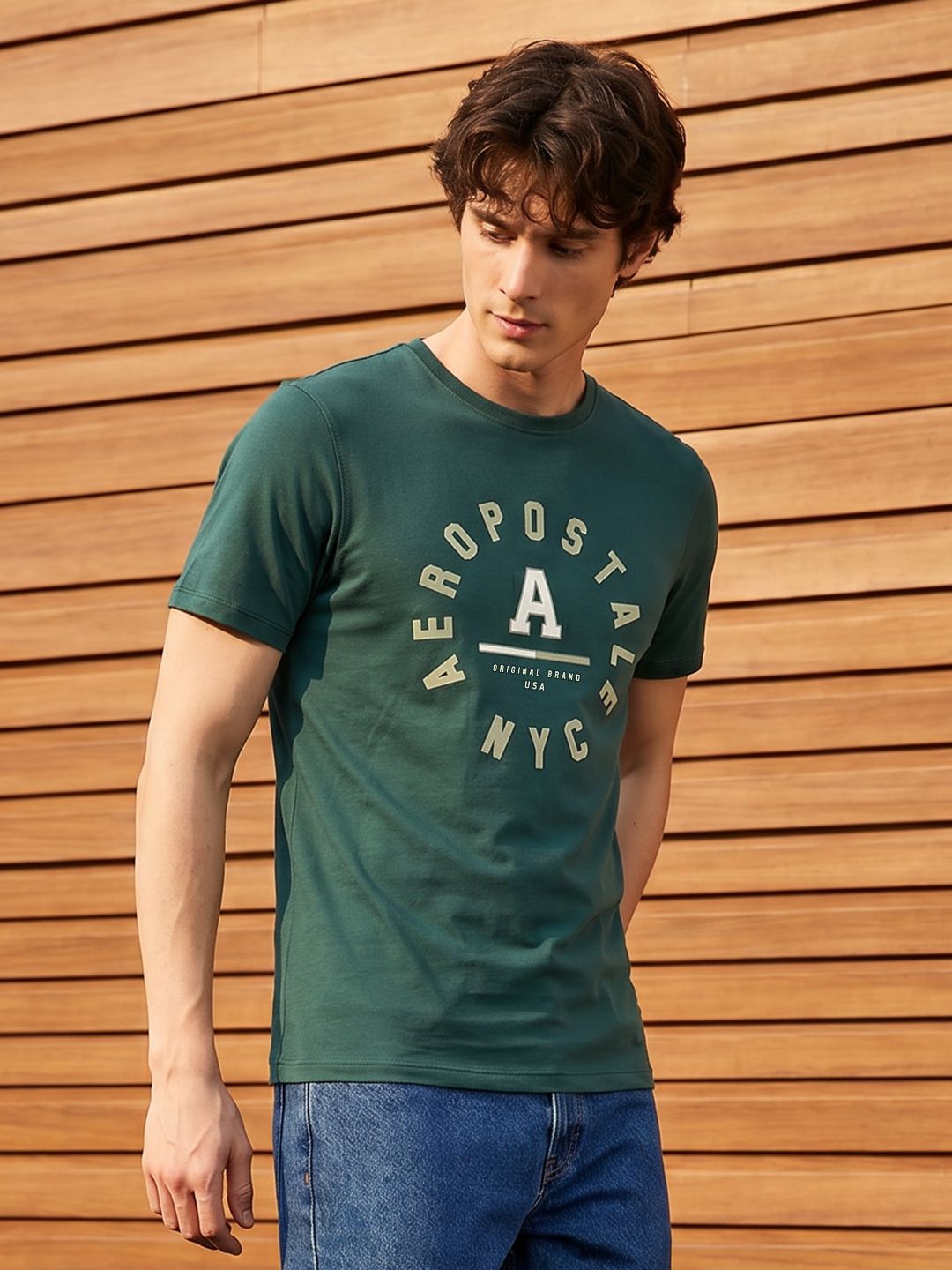 Aeropostale Brand Logo Printed Pure Cotton T-shirt