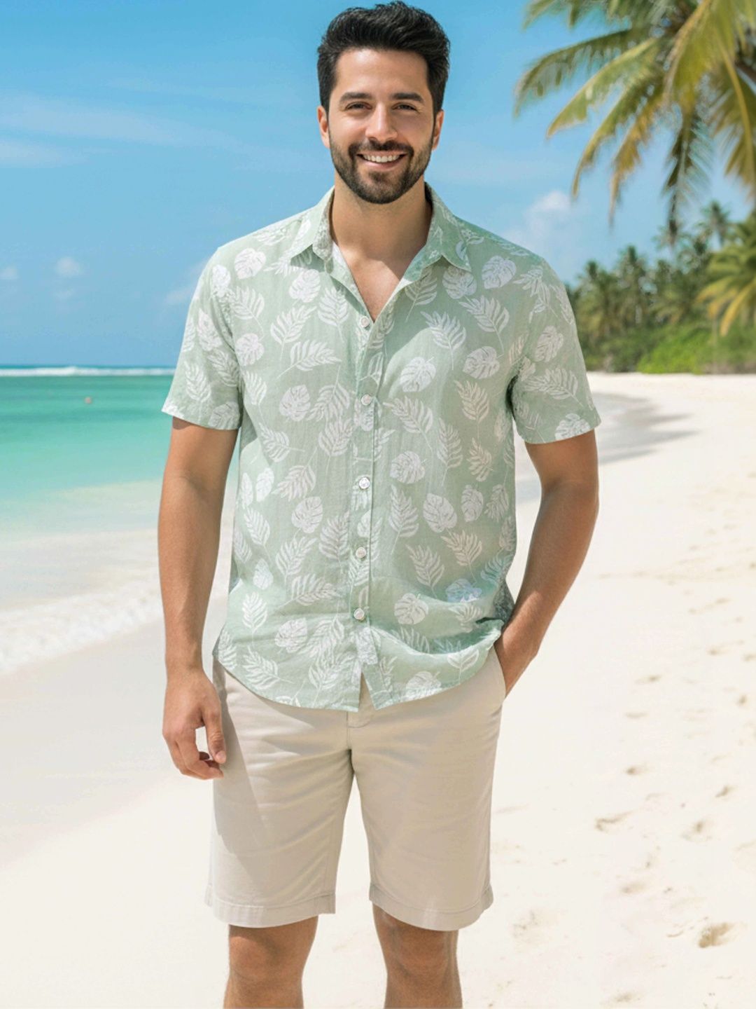VidiRna Men Relaxed Floral Printed Casual Shirt