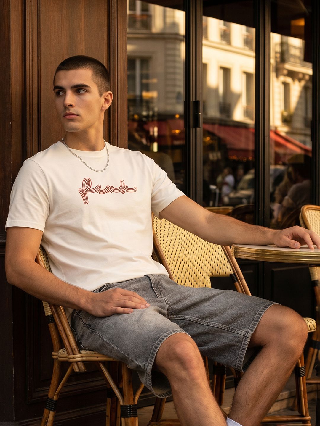 FCUK Brand Logo Printed Pure Cotton T-shirt