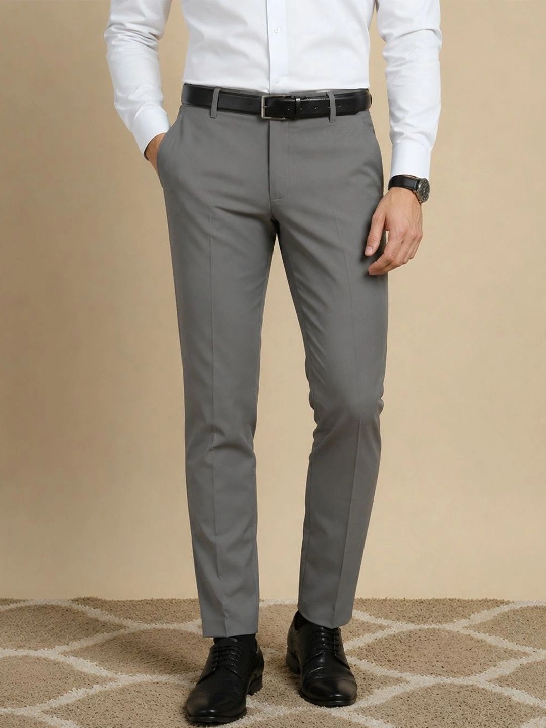 XENOR Men Pleated Trousers