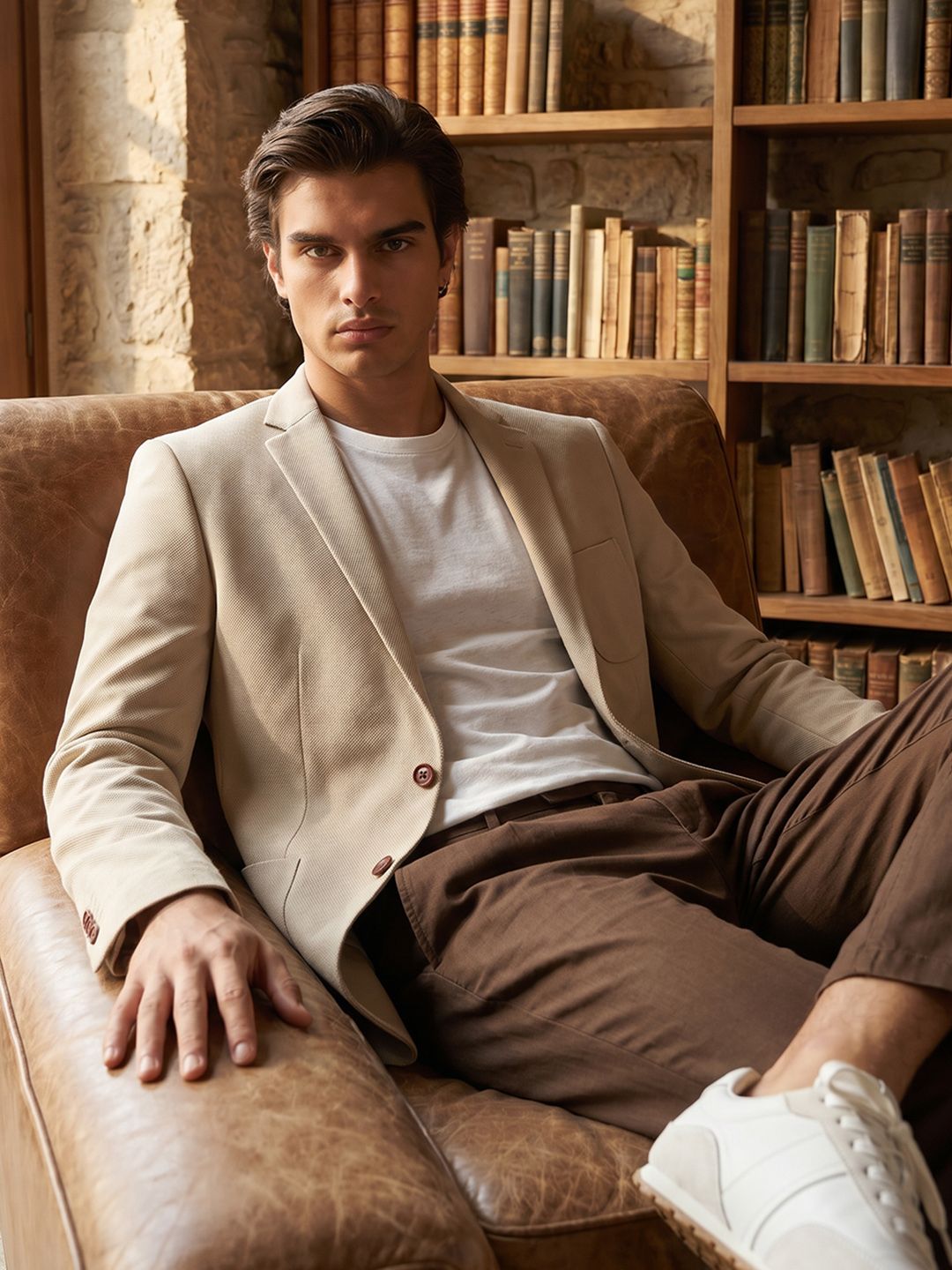 Mr Bowerbird Mr Bowerbird Notched Lapel Single-Breasted Smart Casual Blazers