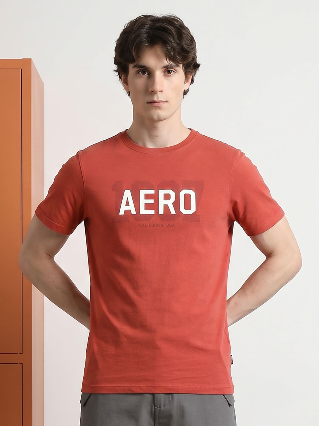 Aeropostale Brand Logo Printed Pure Cotton T-shirt