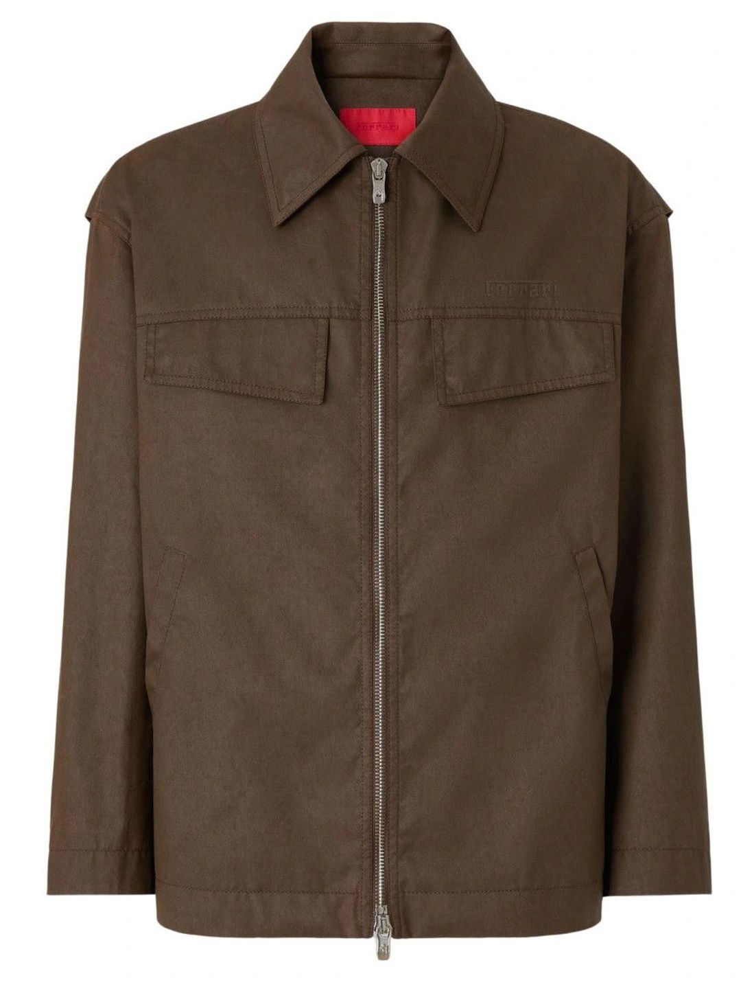 Ferrari Brown Shirt Collar Jacket