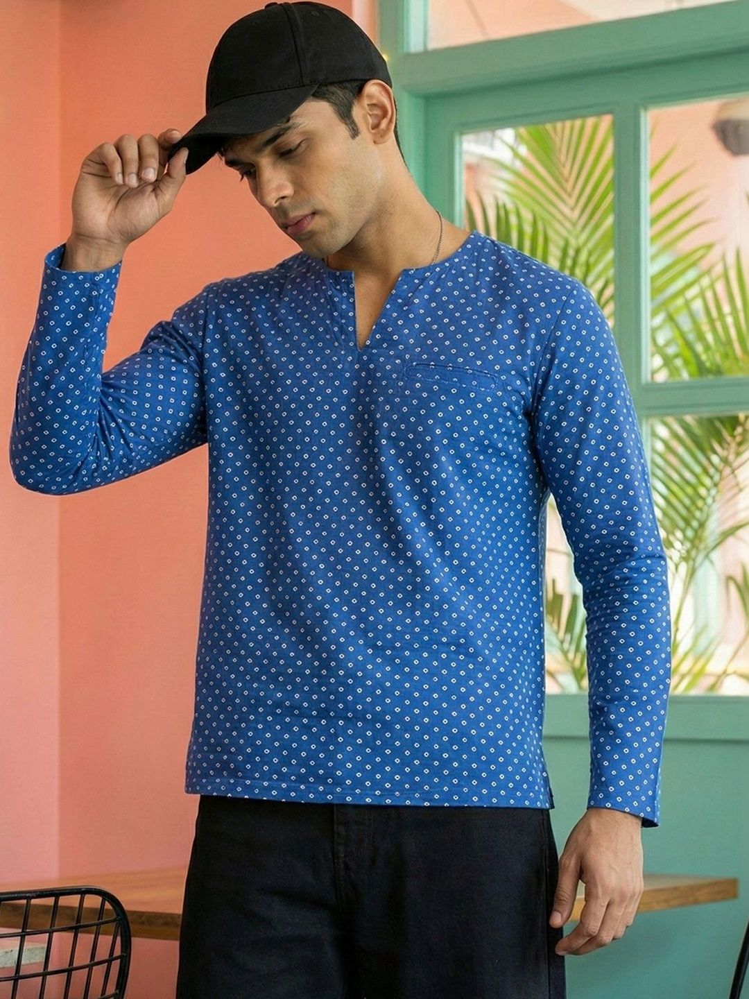 House of Pataudi Men Ethnic Motifs Printed Kurta