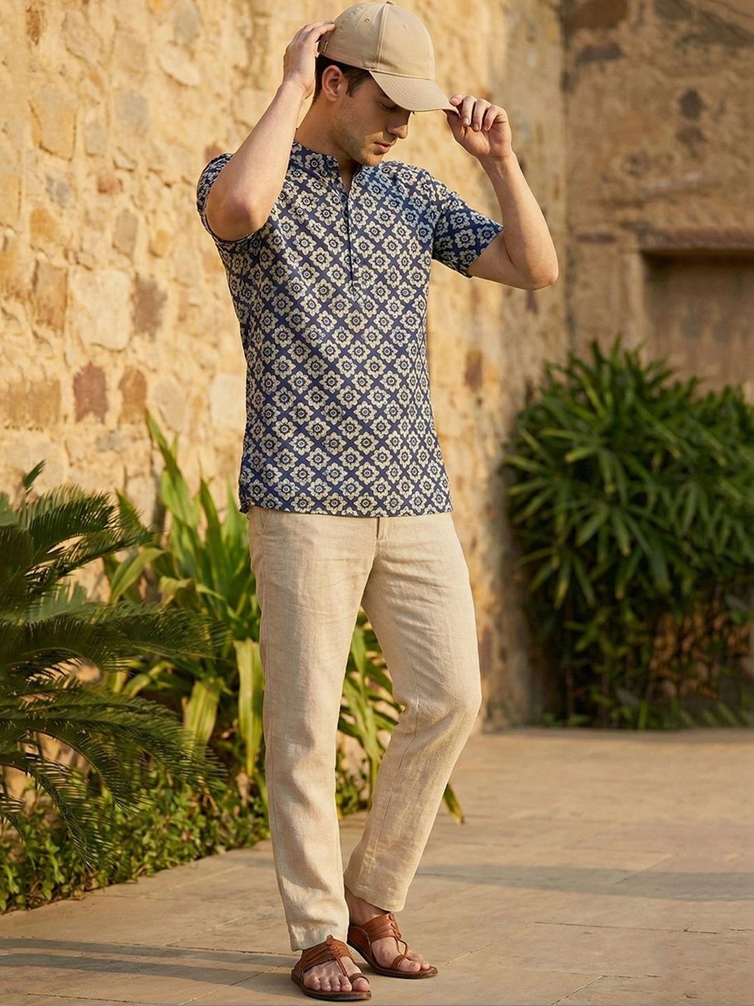 House of Pataudi Men Printed Indie Prints Kurta