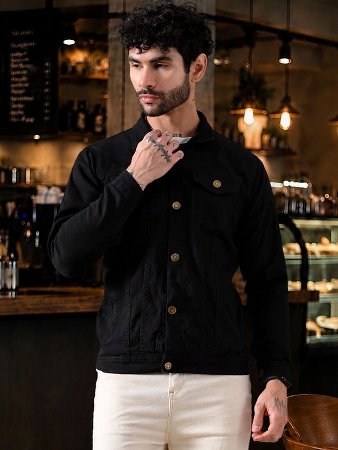 LINARIA Men Outdoor Denim Jacket