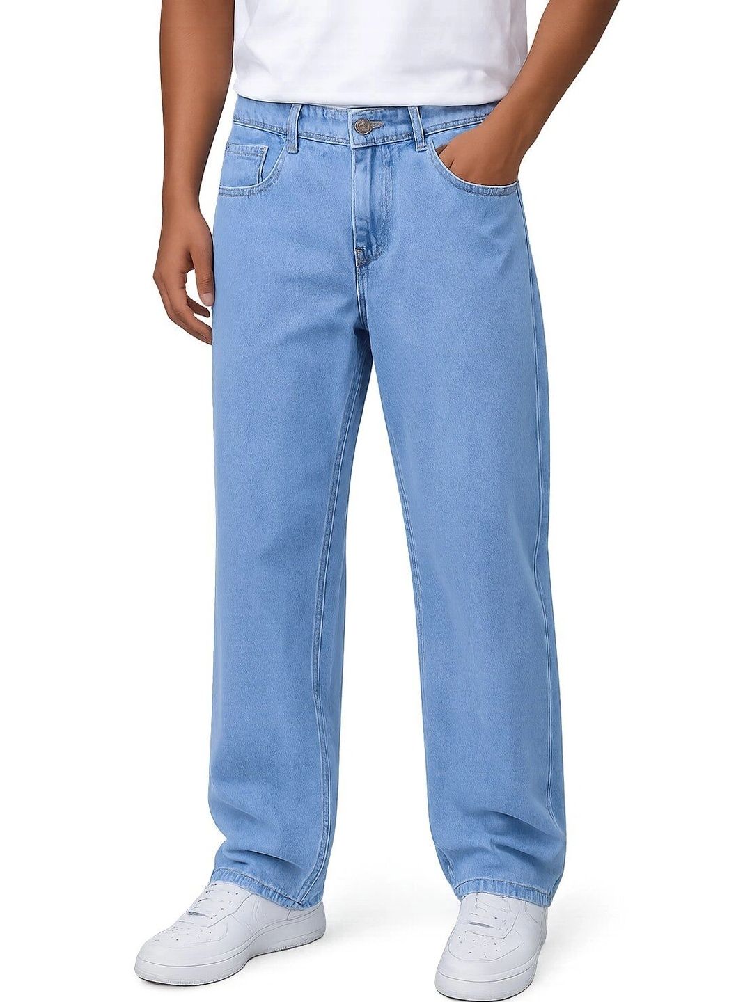 Encrypt Men Comfort Straight Fit Mid-Rise Jeans