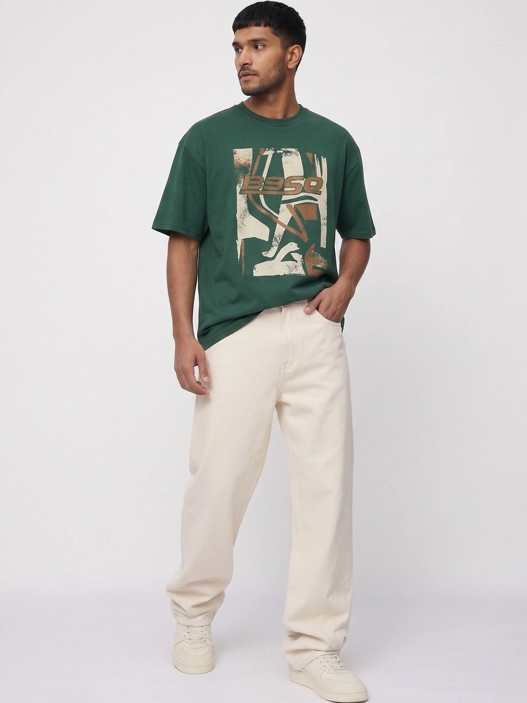 HERE&NOW Men Relaxed Fit Mid-Rise Stretchable Jeans