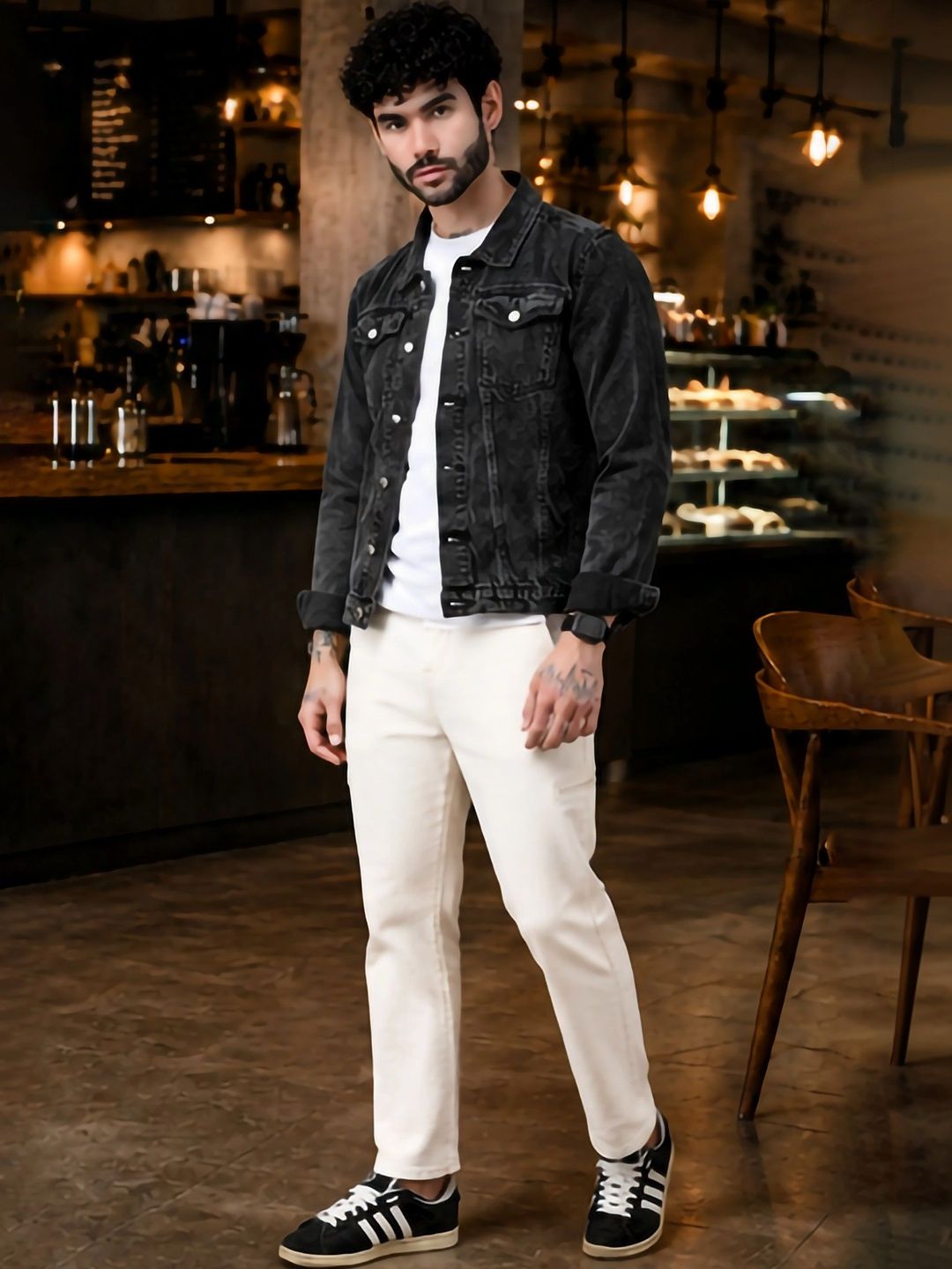 Mevan Men Washed Outdoor Denim Jacket