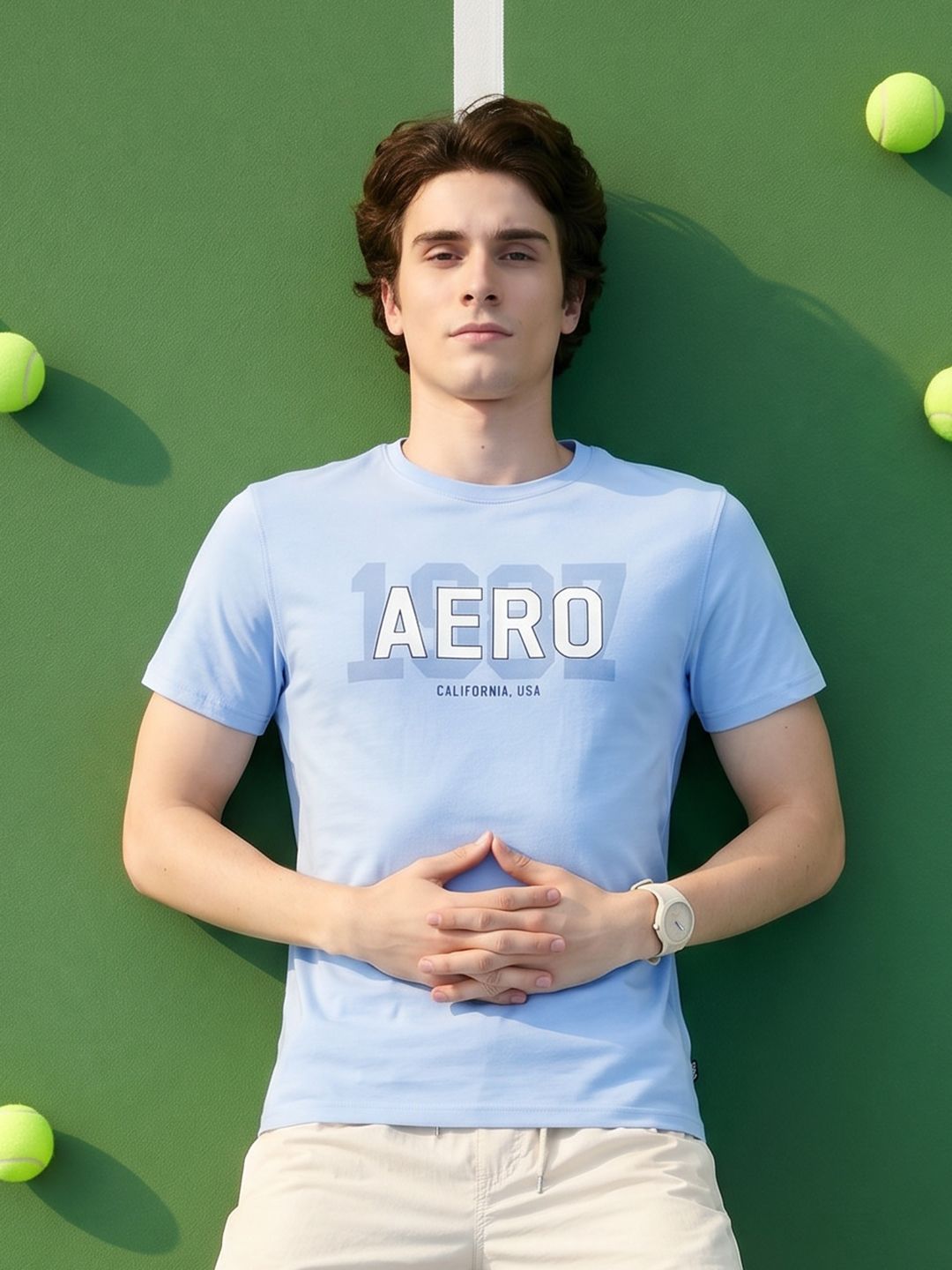 Aeropostale Brand Logo Printed Pure Cotton T-shirt