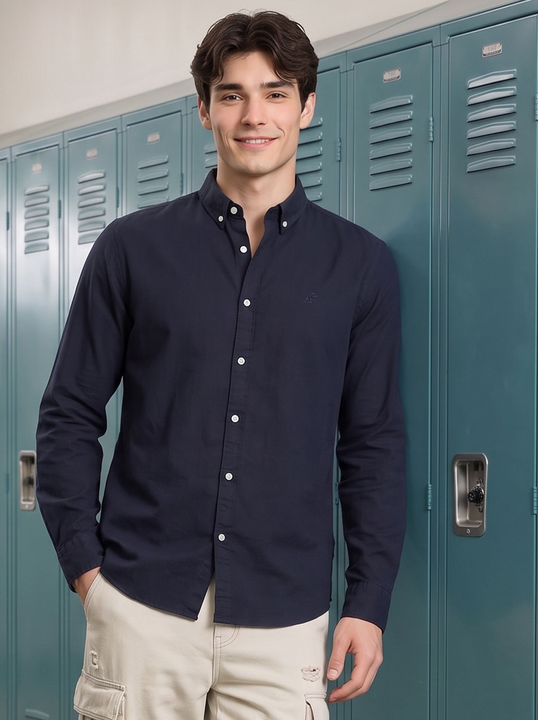 Aeropostale Textured Pure Cotton Casual Shirt