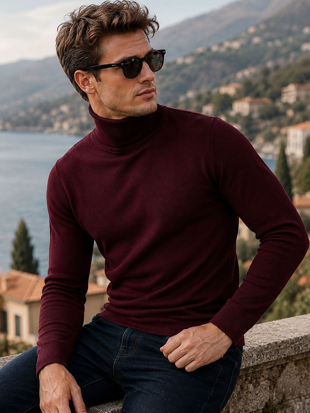 ATIGIANO ATIGIANO Men Ribbed Pullover
