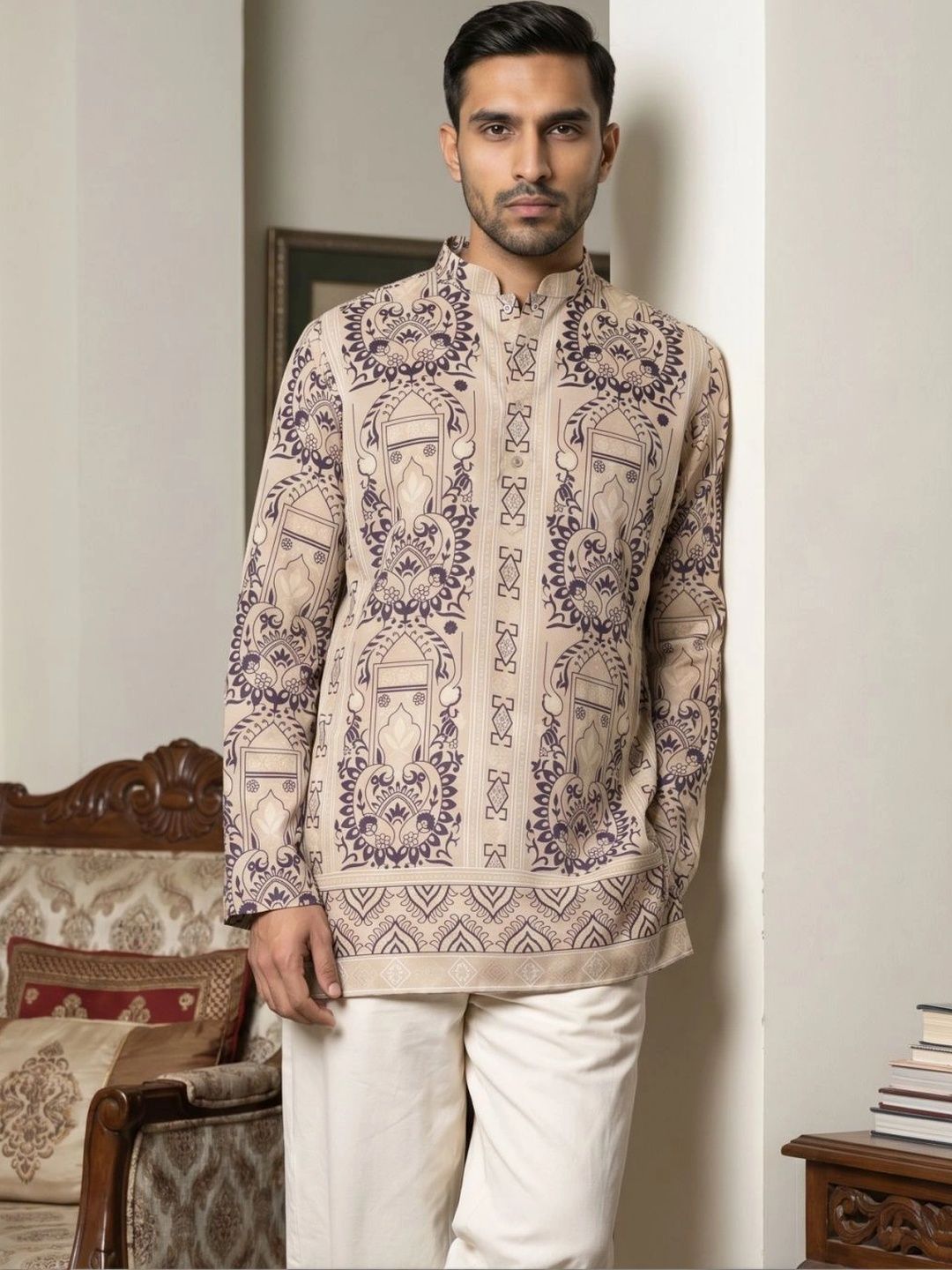 Jompers Men Ethnic Motifs Printed Kurta